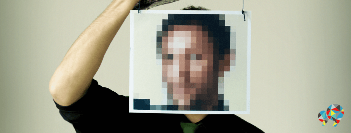 Pixelated man Pixelated man